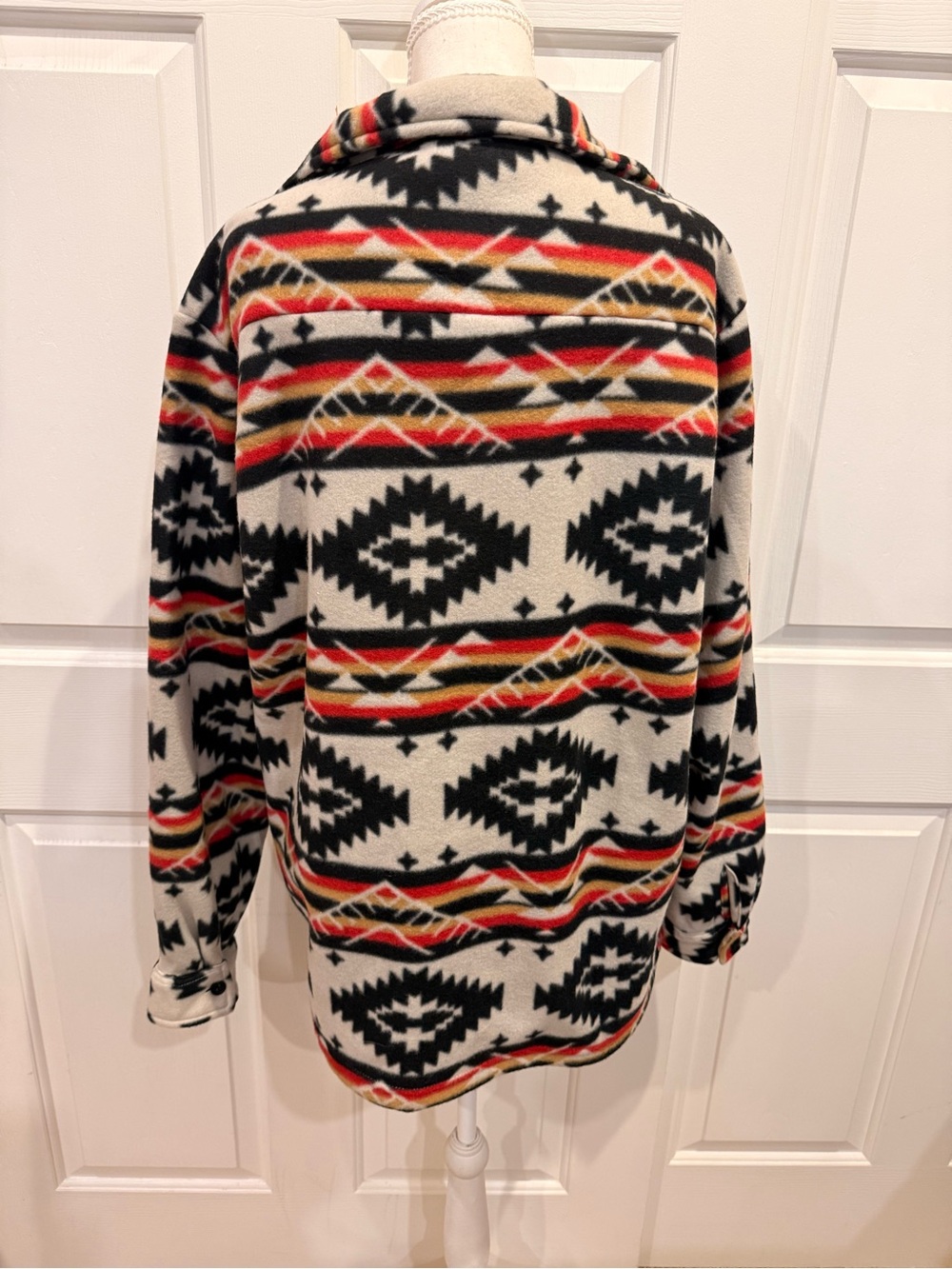 Original Deluxe Supply Southwestern Sherpa Lined Fleece Shacket Jacket M - Picture 10 of 10